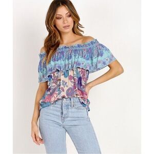 Spell  Siren Song Off the Shoulder Top - M